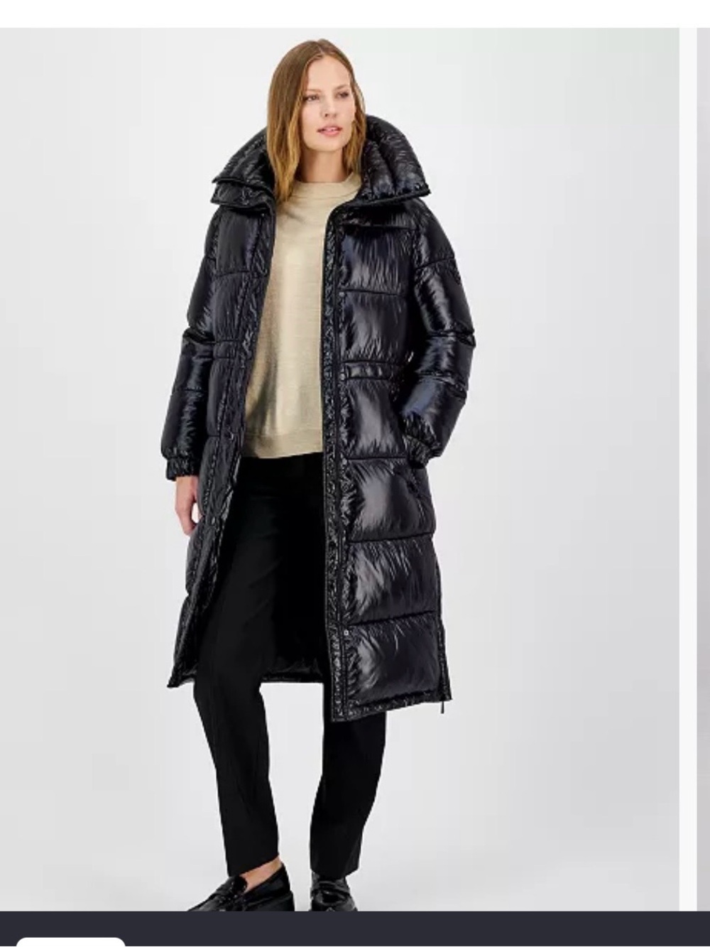 MICHAEL Michael Kors Glossy Black Kids Puffer Coat with Hood